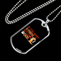 Buy a Dog Red Necklace Stainless Steel or 18k Gold Dog Tag 24" Chain-Express Your Love Gifts