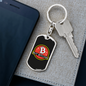 Buy Bitcoin Crypto Keychain Stainless Steel or 18k Gold Dog Tag Keyring-Express Your Love Gifts