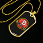 Buy Bitcoin Crypto Necklace Stainless Steel or 18k Gold Dog Tag 24" Chain-Express Your Love Gifts