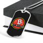 Buy Bitcoin Crypto Necklace Stainless Steel or 18k Gold Dog Tag 24" Chain-Express Your Love Gifts