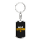 Buy Bitcoin Dollars Crypto Keychain Stainless Steel or 18k Gold Dog Tag Keyring-Express Your Love Gifts