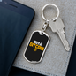 Buy Bitcoin Dollars Crypto Keychain Stainless Steel or 18k Gold Dog Tag Keyring-Express Your Love Gifts