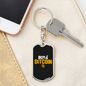 Buy Bitcoin Dollars Crypto Keychain Stainless Steel or 18k Gold Dog Tag Keyring-Express Your Love Gifts