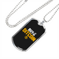 Buy Bitcoin Dollars Crypto Necklace Stainless Steel or 18k Gold Dog Tag 24" Chain-Express Your Love Gifts