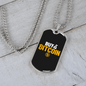 Buy Bitcoin Dollars Crypto Necklace Stainless Steel or 18k Gold Dog Tag 24" Chain-Express Your Love Gifts