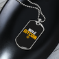 Buy Bitcoin Dollars Crypto Necklace Stainless Steel or 18k Gold Dog Tag 24" Chain-Express Your Love Gifts