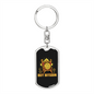 Buy Bitcoin King Crypto Keychain Stainless Steel or 18k Gold Dog Tag Keyring-Express Your Love Gifts