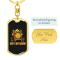 Buy Bitcoin King Crypto Keychain Stainless Steel or 18k Gold Dog Tag Keyring-Express Your Love Gifts