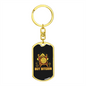 Buy Bitcoin King Crypto Keychain Stainless Steel or 18k Gold Dog Tag Keyring-Express Your Love Gifts