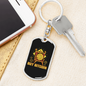 Buy Bitcoin King Crypto Keychain Stainless Steel or 18k Gold Dog Tag Keyring-Express Your Love Gifts