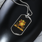 Buy Bitcoin King Crypto Necklace Stainless Steel or 18k Gold Dog Tag 24" Chain-Express Your Love Gifts