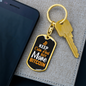 Buy More Bitcoin Crypto Keychain Stainless Steel or 18k Gold Dog Tag Keyring-Express Your Love Gifts