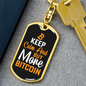 Buy More Bitcoin Crypto Keychain Stainless Steel or 18k Gold Dog Tag Keyring-Express Your Love Gifts