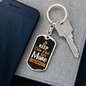 Buy More Bitcoin Crypto Keychain Stainless Steel or 18k Gold Dog Tag Keyring-Express Your Love Gifts