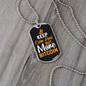 Buy More Bitcoin Crypto Necklace Stainless Steel or 18k Gold Dog Tag 24" Chain-Express Your Love Gifts