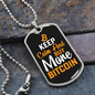 Buy More Bitcoin Crypto Necklace Stainless Steel or 18k Gold Dog Tag 24" Chain-Express Your Love Gifts