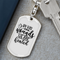 By His Wounds Keychain Stainless Steel or 18k Gold Dog Tag Keyring-Express Your Love Gifts