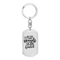 By His Wounds Keychain Stainless Steel or 18k Gold Dog Tag Keyring-Express Your Love Gifts