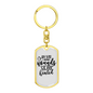 By His Wounds Keychain Stainless Steel or 18k Gold Dog Tag Keyring-Express Your Love Gifts