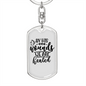 By His Wounds Keychain Stainless Steel or 18k Gold Dog Tag Keyring-Express Your Love Gifts