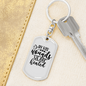 By His Wounds Keychain Stainless Steel or 18k Gold Dog Tag Keyring-Express Your Love Gifts