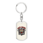 Cafe Racer Biker Keychain Stainless Steel or 18k Gold Dog Tag Keyring-Express Your Love Gifts