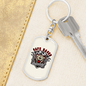 Cafe Racer Biker Keychain Stainless Steel or 18k Gold Dog Tag Keyring-Express Your Love Gifts