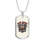Cafe Racer Biker Necklace Stainless Steel or 18k Gold Dog Tag 24"-Express Your Love Gifts