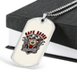 Cafe Racer Biker Necklace Stainless Steel or 18k Gold Dog Tag 24"-Express Your Love Gifts