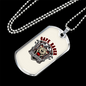 Cafe Racer Biker Necklace Stainless Steel or 18k Gold Dog Tag 24"-Express Your Love Gifts