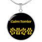 Cairn Terrier Mama Circle Necklace Stainless Steel or 18k Gold 18-22" Dog Owner Lover-Express Your Love Gifts