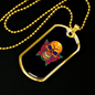 Calavera Mexican Day of the Dead Sugar Skull Necklace Stainless Steel or 18k Gold Dog Tag 24-Express Your Love Gifts