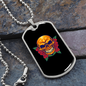 Calavera Mexican Day of the Dead Sugar Skull Necklace Stainless Steel or 18k Gold Dog Tag 24-Express Your Love Gifts