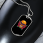 Calavera Mexican Day of the Dead Sugar Skull Necklace Stainless Steel or 18k Gold Dog Tag 24-Express Your Love Gifts