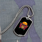 Calavera Mexican Day of the Dead Sugar Skull Necklace Stainless Steel or 18k Gold Dog Tag 24-Express Your Love Gifts