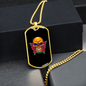 Calavera Mexican Day of the Dead Sugar Skull Necklace Stainless Steel or 18k Gold Dog Tag 24-Express Your Love Gifts