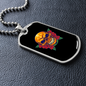 Calavera Mexican Day of the Dead Sugar Skull Necklace Stainless Steel or 18k Gold Dog Tag 24-Express Your Love Gifts