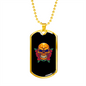 Calavera Mexican Day of the Dead Sugar Skull Necklace Stainless Steel or 18k Gold Dog Tag 24-Express Your Love Gifts