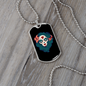 Calavera Mexican Pin-up Sugar Skull Necklace Stainless Steel or 18k Gold Dog Tag 24" Chain-Express Your Love Gifts