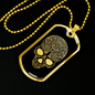Calavera Mexican Skull 62 Necklace Stainless Steel or 18k Gold Dog Tag 24" Chain-Express Your Love Gifts