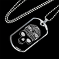 Calavera Mexican Skull 67 Necklace Stainless Steel or 18k Gold Dog Tag 24" Chain-Express Your Love Gifts