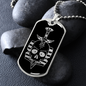 Calavera Mexican Skull 73 Necklace Stainless Steel or 18k Gold Dog Tag 24" Chain-Express Your Love Gifts