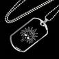 Calavera Mexican Skull 74 Necklace Stainless Steel or 18k Gold Dog Tag 24" Chain-Express Your Love Gifts