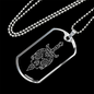 Calavera Mexican Skull 75 Necklace Stainless Steel or 18k Gold Dog Tag 24" Chain-Express Your Love Gifts