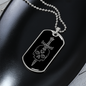 Calavera Mexican Skull 76 Necklace Stainless Steel or 18k Gold Dog Tag 24" Chain-Express Your Love Gifts