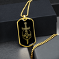 Calavera Mexican Skull 76 Necklace Stainless Steel or 18k Gold Dog Tag 24" Chain-Express Your Love Gifts