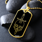Calavera Mexican Skull 77 Necklace Stainless Steel or 18k Gold Dog Tag 24" Chain-Express Your Love Gifts