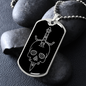 Calavera Mexican Skull 78 Necklace Stainless Steel or 18k Gold Dog Tag 24" Chain-Express Your Love Gifts