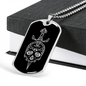 Calavera Mexican Skull 79 Necklace Stainless Steel or 18k Gold Dog Tag 24" Chain-Express Your Love Gifts