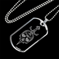 Calavera Mexican Skull 79 Necklace Stainless Steel or 18k Gold Dog Tag 24" Chain-Express Your Love Gifts